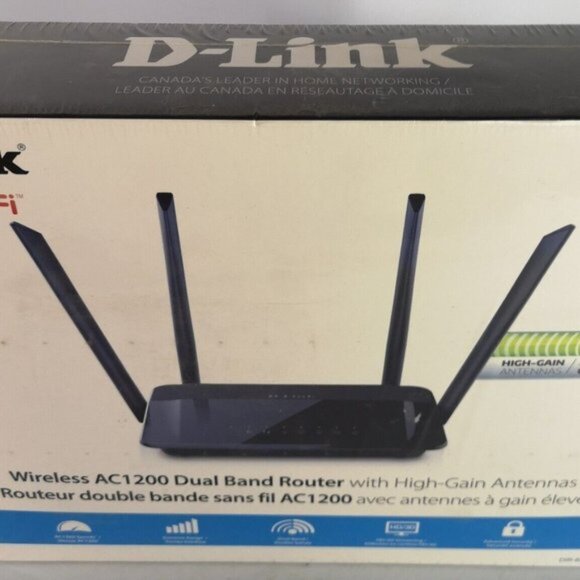 D-LINK Wireless AC1200 DIR-822 Dual Band Router with High-Gain Antennas SEALED - Picture 3 of 4